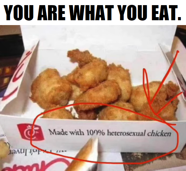 Chik-Fil-A Hetero Chicken YOU ARE WHAT YOU EAT.png