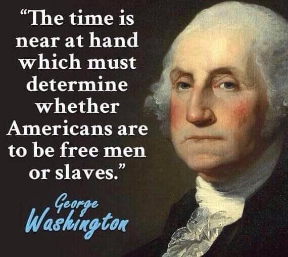 George Washington the time is at hand free or slave.jpg