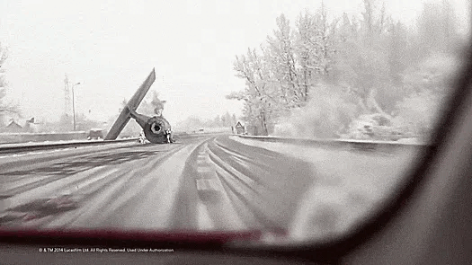Tie Fighter Disabled on Highway.gif