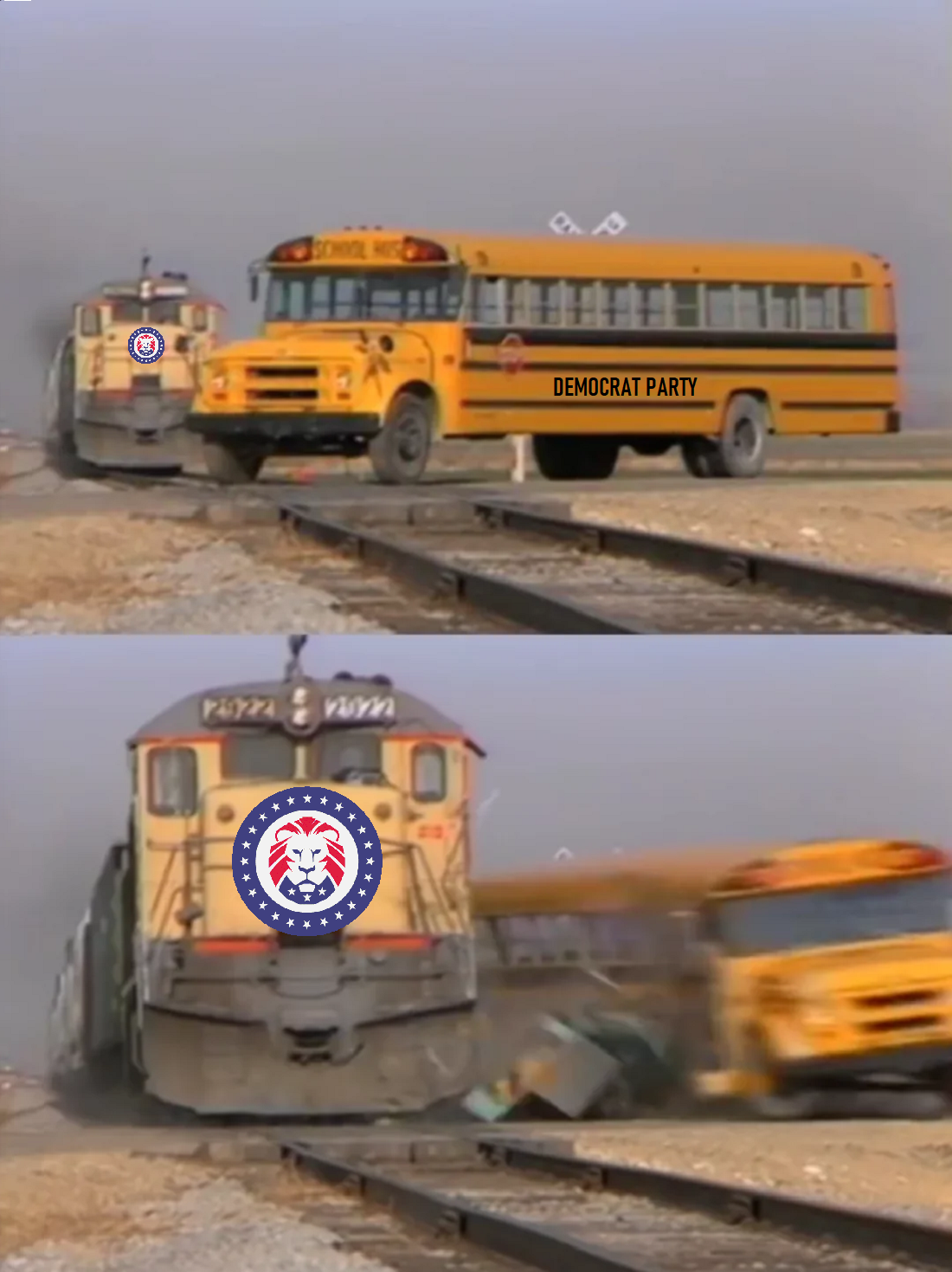 Trump Train REKT's Democrat Party.png