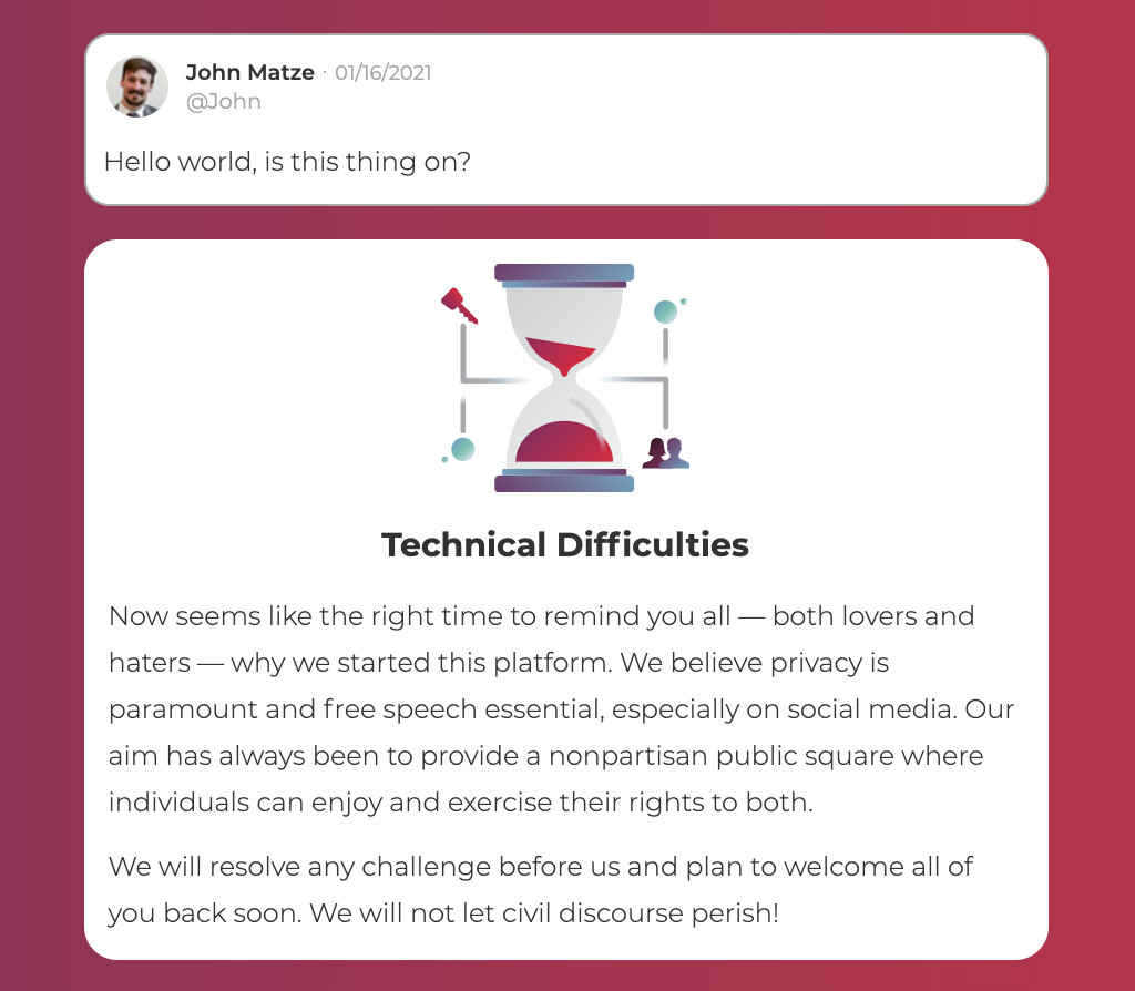 parler screenshot