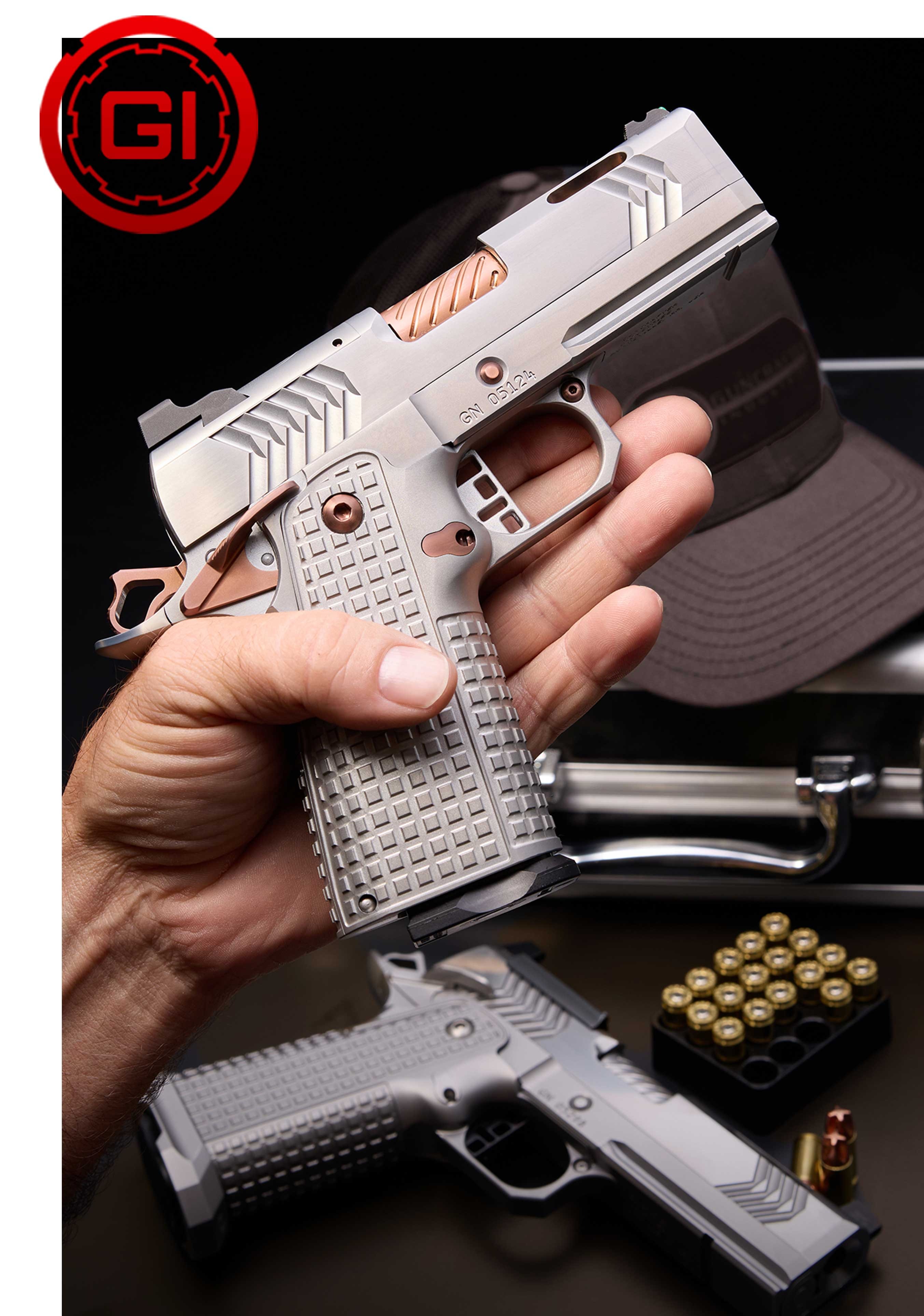 Guncrafter Industries | Beauty Shot of Polara Officer Double Stack 1911 Guncrafter Industries | Beauty Shot of Polara Officer Double Stack 1911