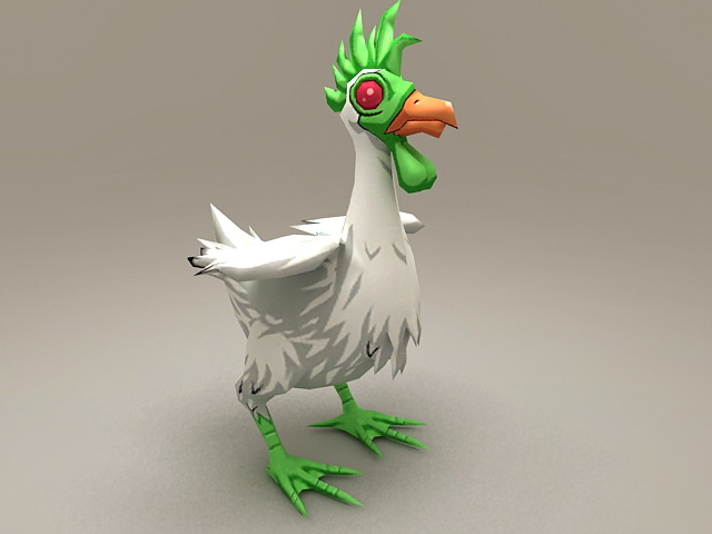 Alien Chicken Rigged 3d model 3D Studio,3ds Max files free ...