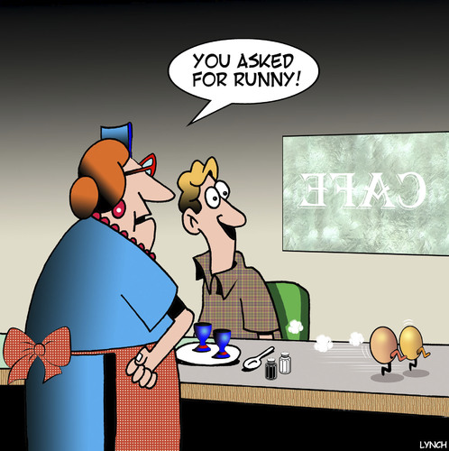 Runny eggs By toons | Media & Culture Cartoon | TOONPOOL