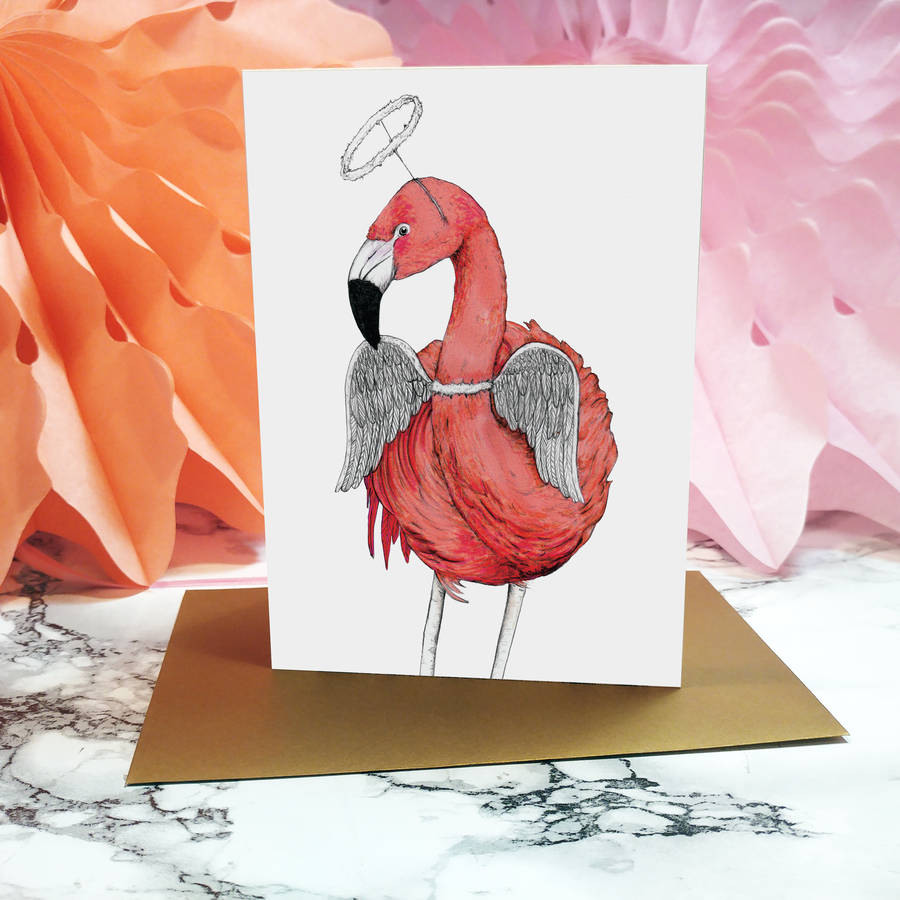 'festive fiesta' flamingo christmas card by fawn & thistle ...