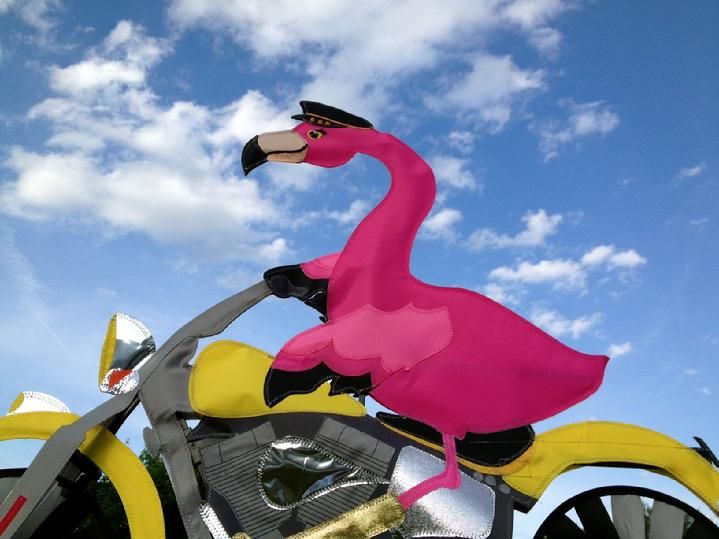 flamingo on motorcycle - Google Search | Flag store ...