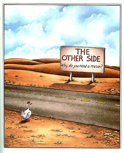 Chicken humor from Gary Larson | Chicken humor, Farm humor ...