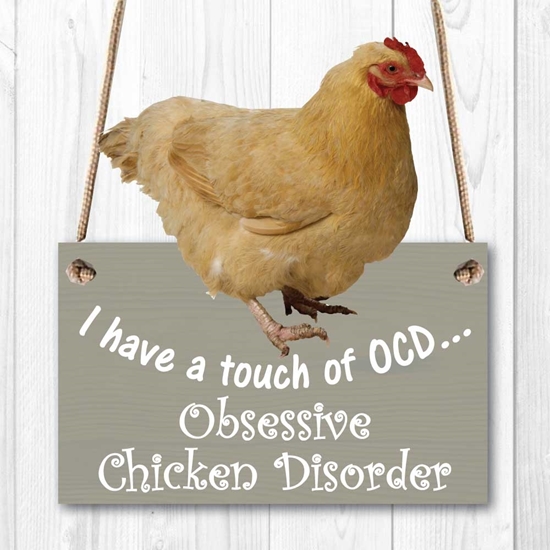 JAF Graphics. Obsessive Chicken Disorder Sign
