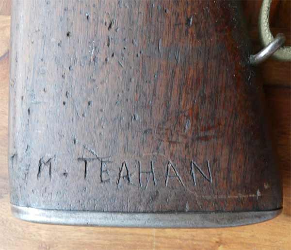 Private Martin Teahan's M1 Garand Engraved Name