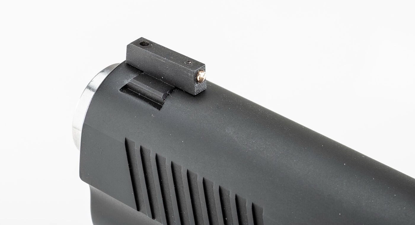 swapping the front sight on Springfield TRP to a gold bead