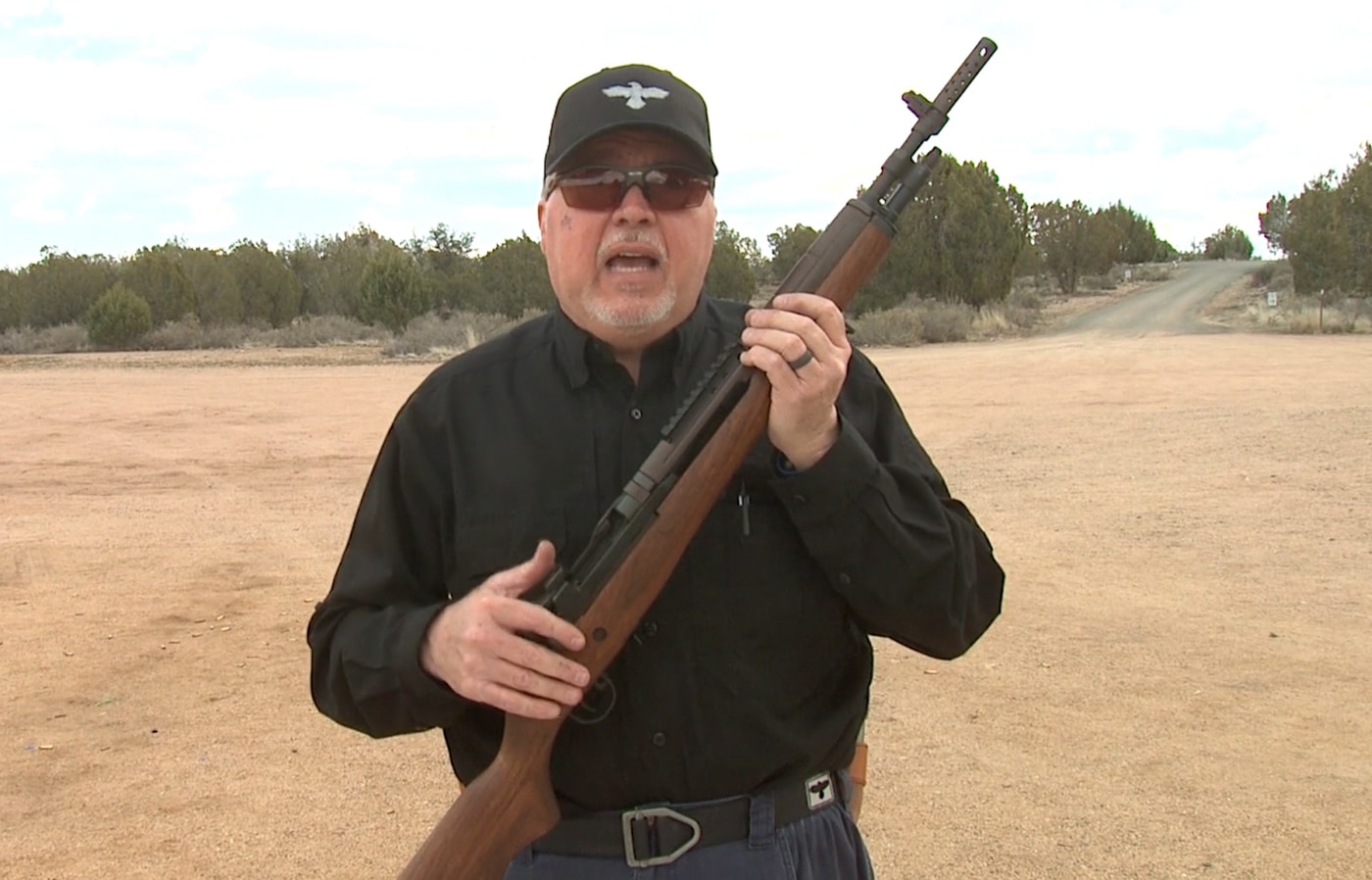 author with the M1A Scout Squad rifle