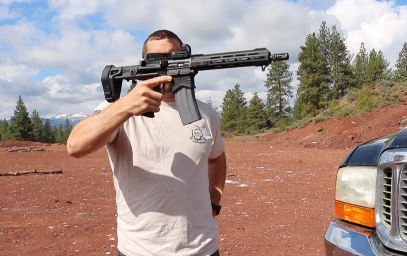 Bushnell First Strike 2.0 red dot mounted on Springfield SAINT pistol