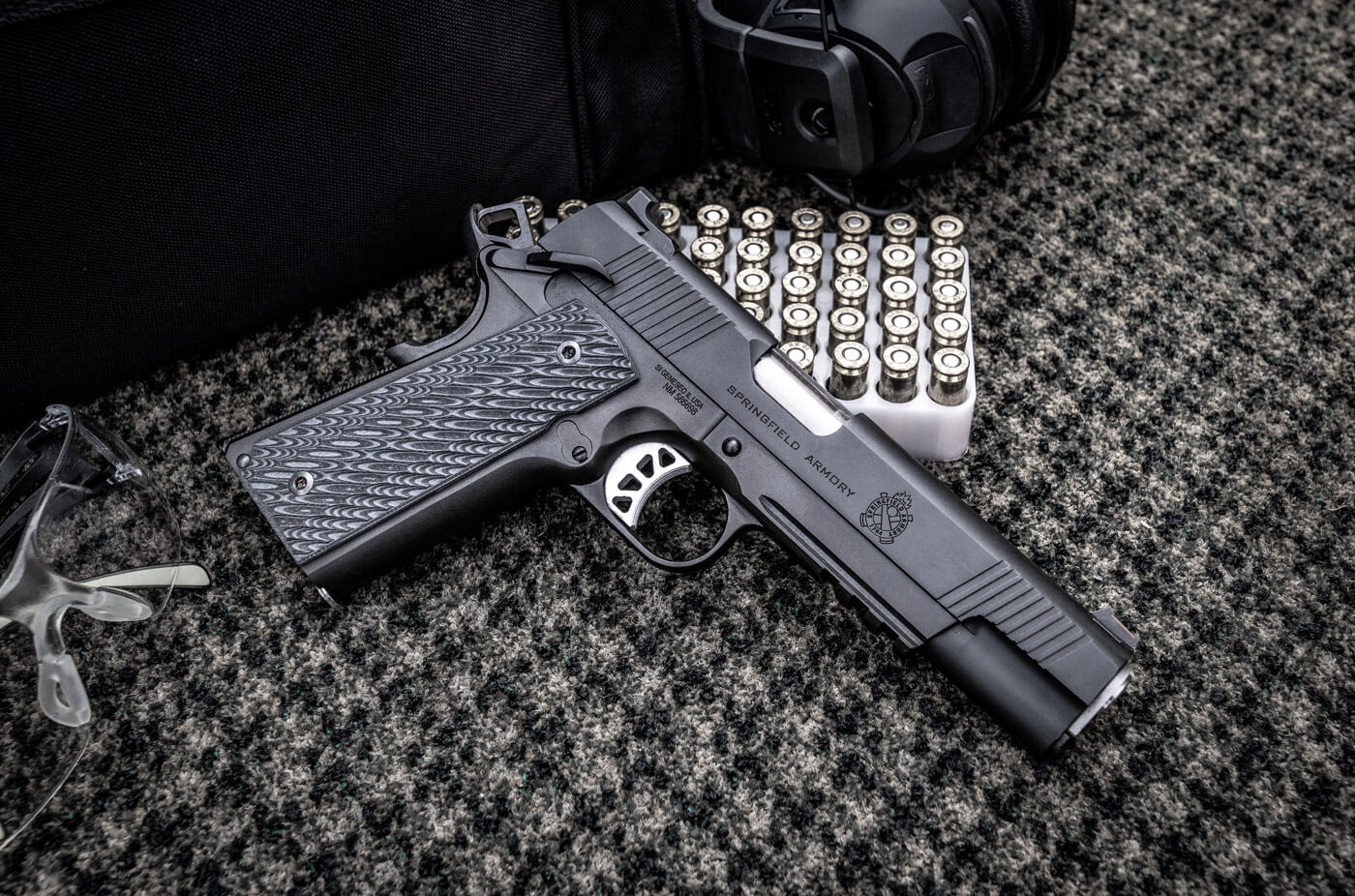 Springfield Armory 1911 pistol chambered in 10mm Auto