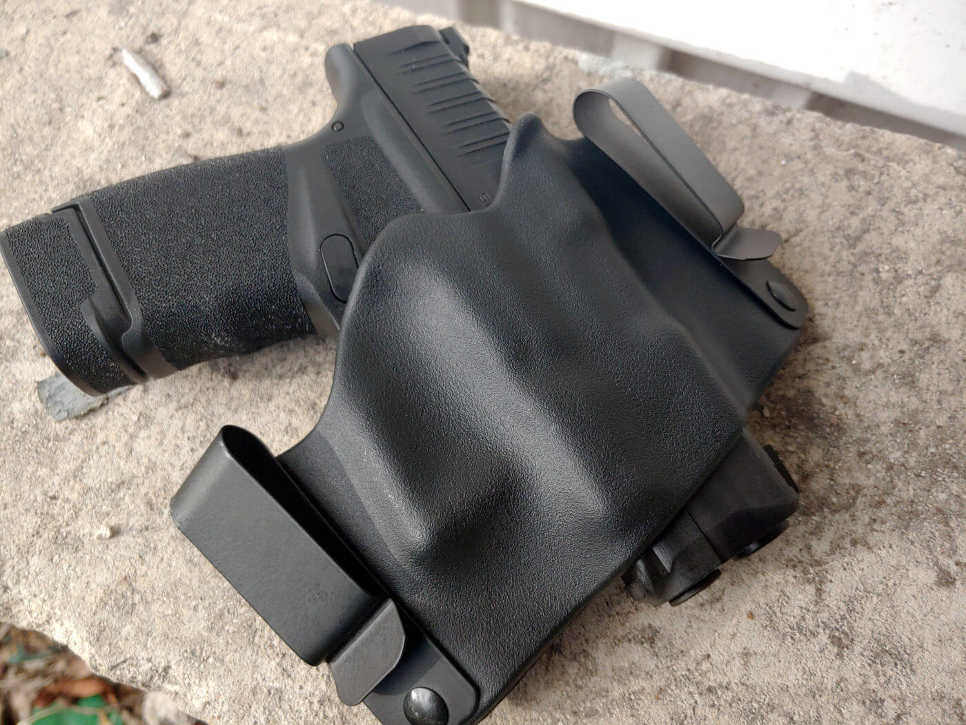 A Phalanx holster for the Hellcat pistol