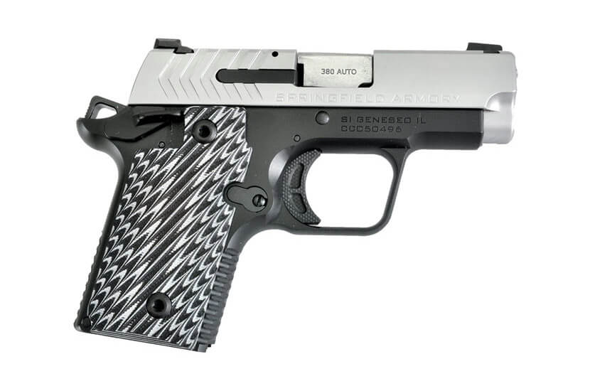 Standard Springfield 911 pistol with G10 grips and night sights