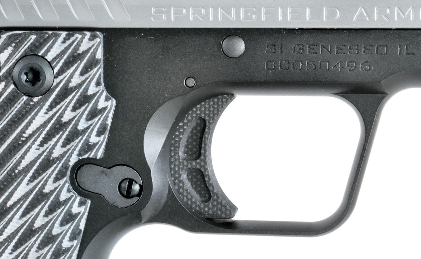 Detail photo of the G10 trigger shoe from Hogue