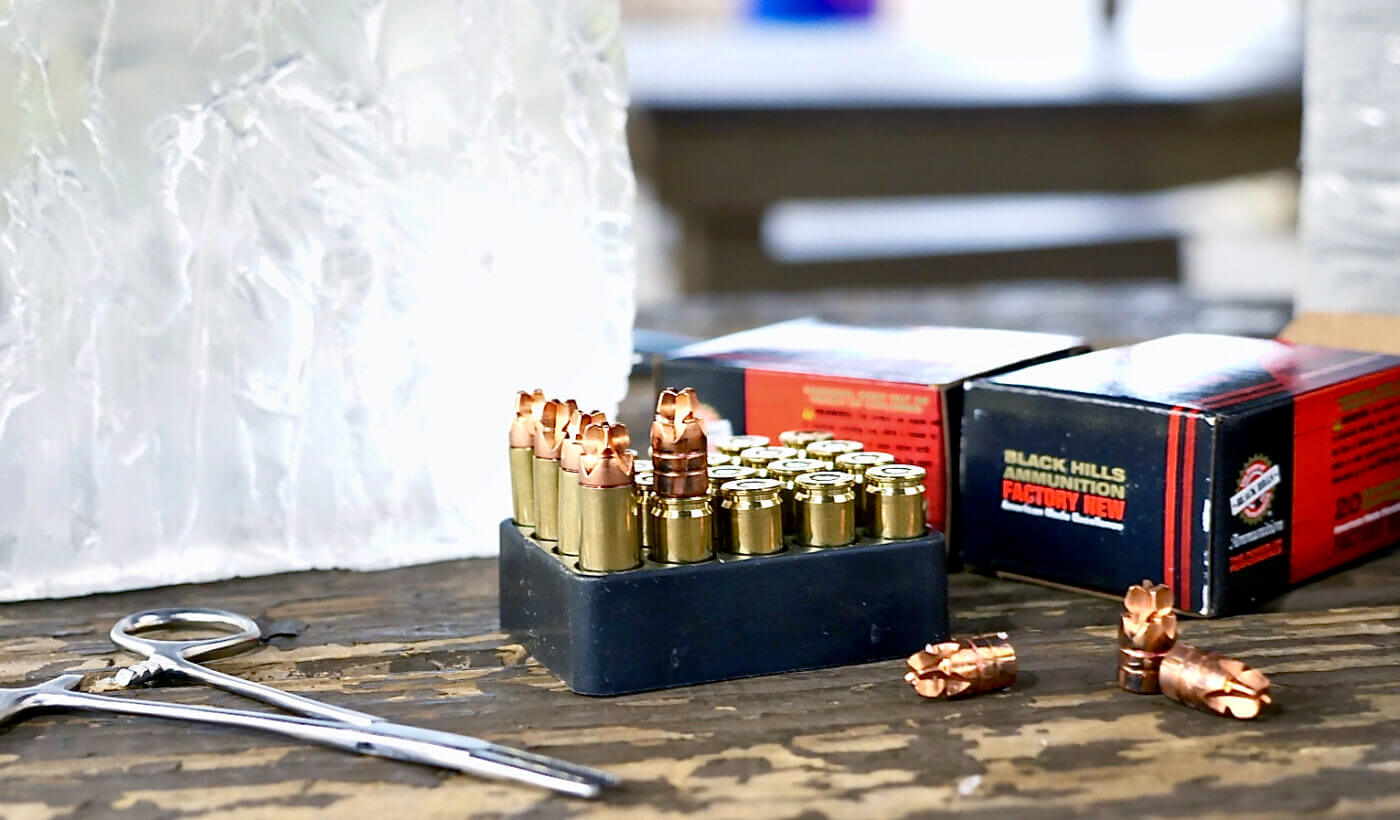 HoneyBager ammo and ballistic testing gel