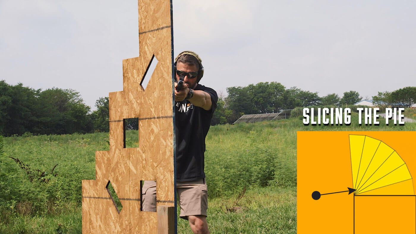 One of the best gunfight tactics is to use cover as shown here. You want to minimize the danger of incoming rounds from enemy fire. Likewise you want to minimize the possibility of ricochet off of hard objects to enhance your likelihood of survival.