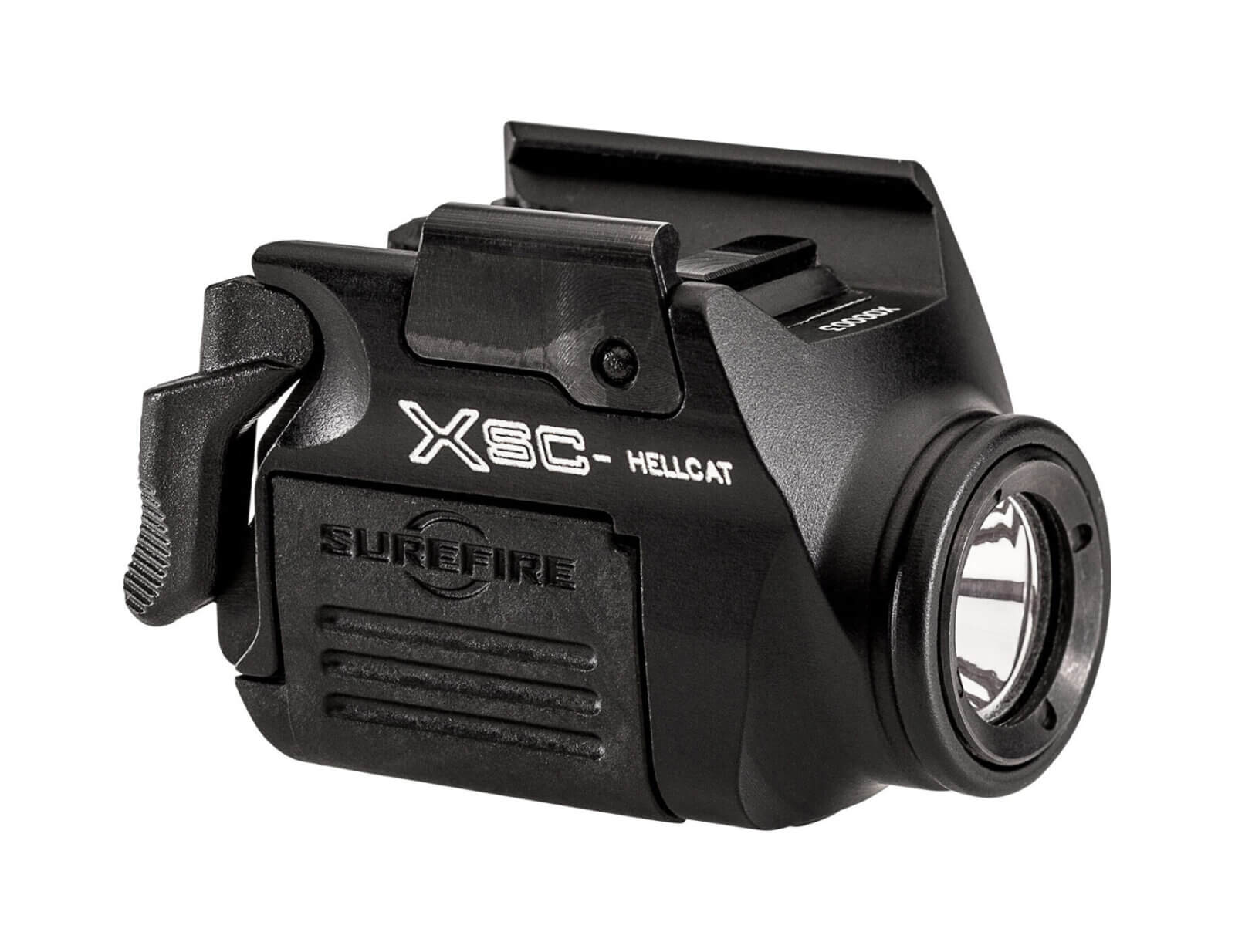 Here we have a side view of the SureFire XSC. It has ambidextrous activation switches that are visible at the rear. It's also rechargeable. Perfect for concealed carry, the XSC's rugged body and components take the light to the next level. If you're serious about personal protection, this unit delivers intense white light with a hot spot that gives you good reach with the press of a button.