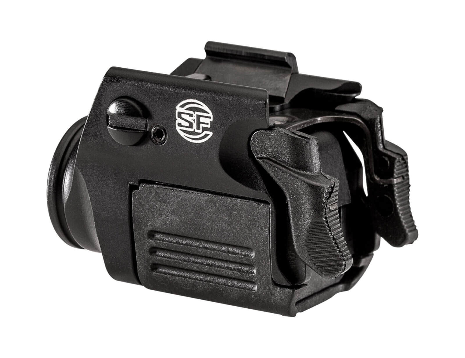 Here we see another view of the SureFire XSC controls. Perfect for a close quarters defensive situation, the XSC gives you time to read and react to dangerous situations. You don't need extra batteries either since it uses rechargeable lithium battery packs.