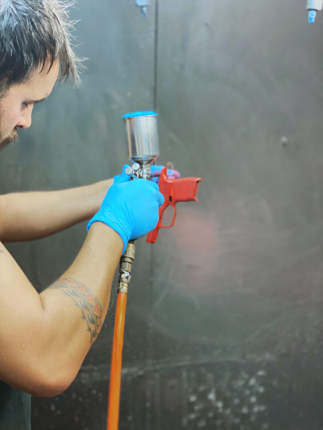 Applying a custom Cerakote finish to a pistol