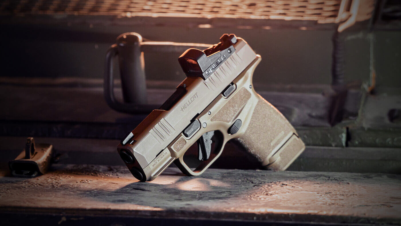 The Springfield Armory Hellcat in FDE trim