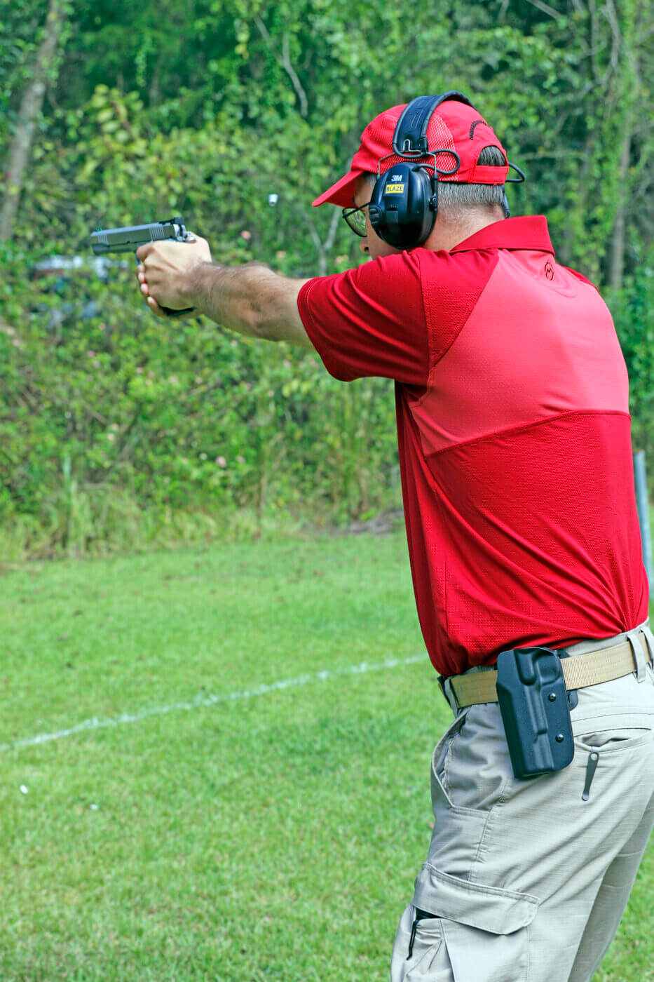 Col. Dave Blazek in a shooting match