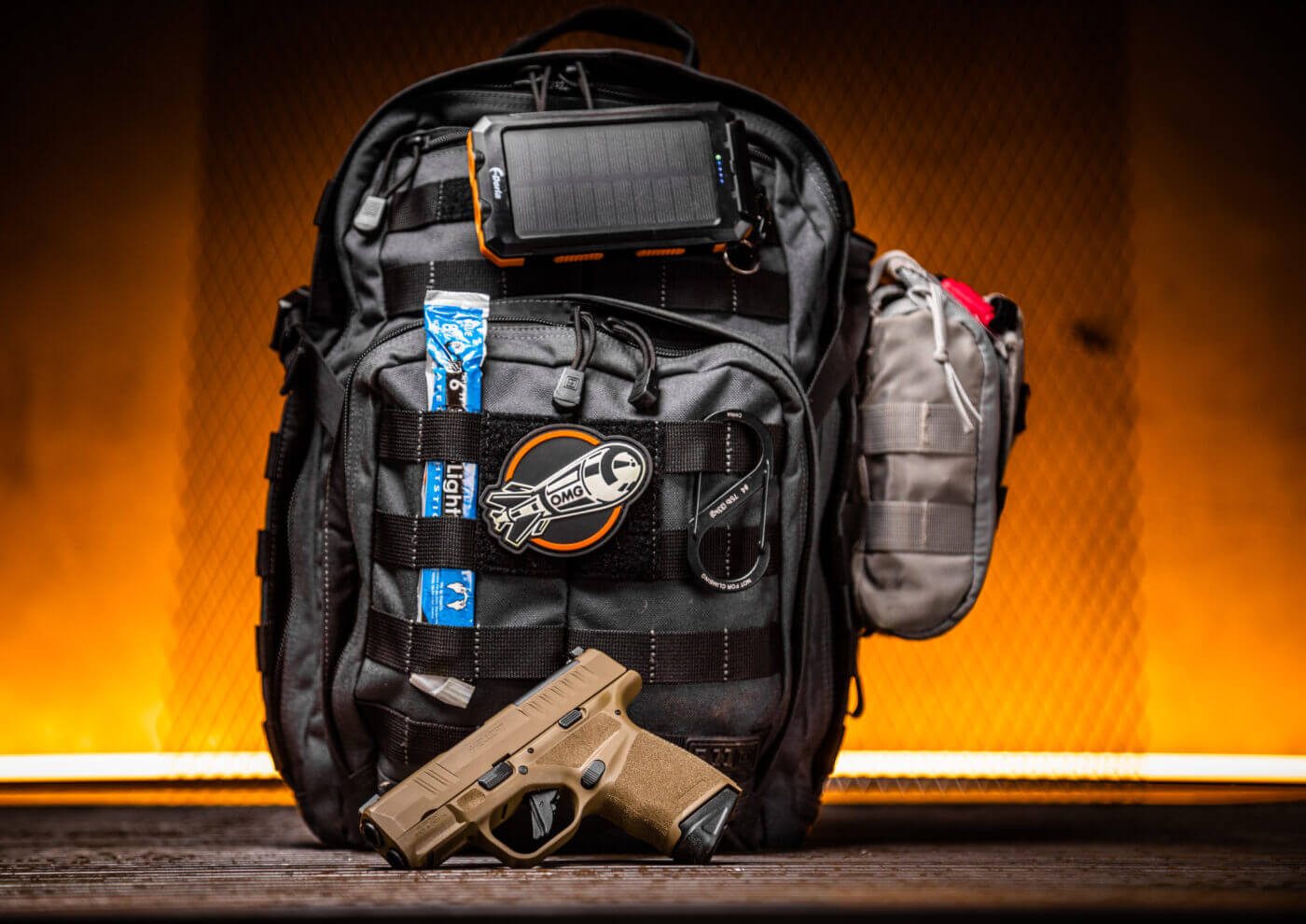 5.11 Tactical RUSH Pack with Hellcat pistol