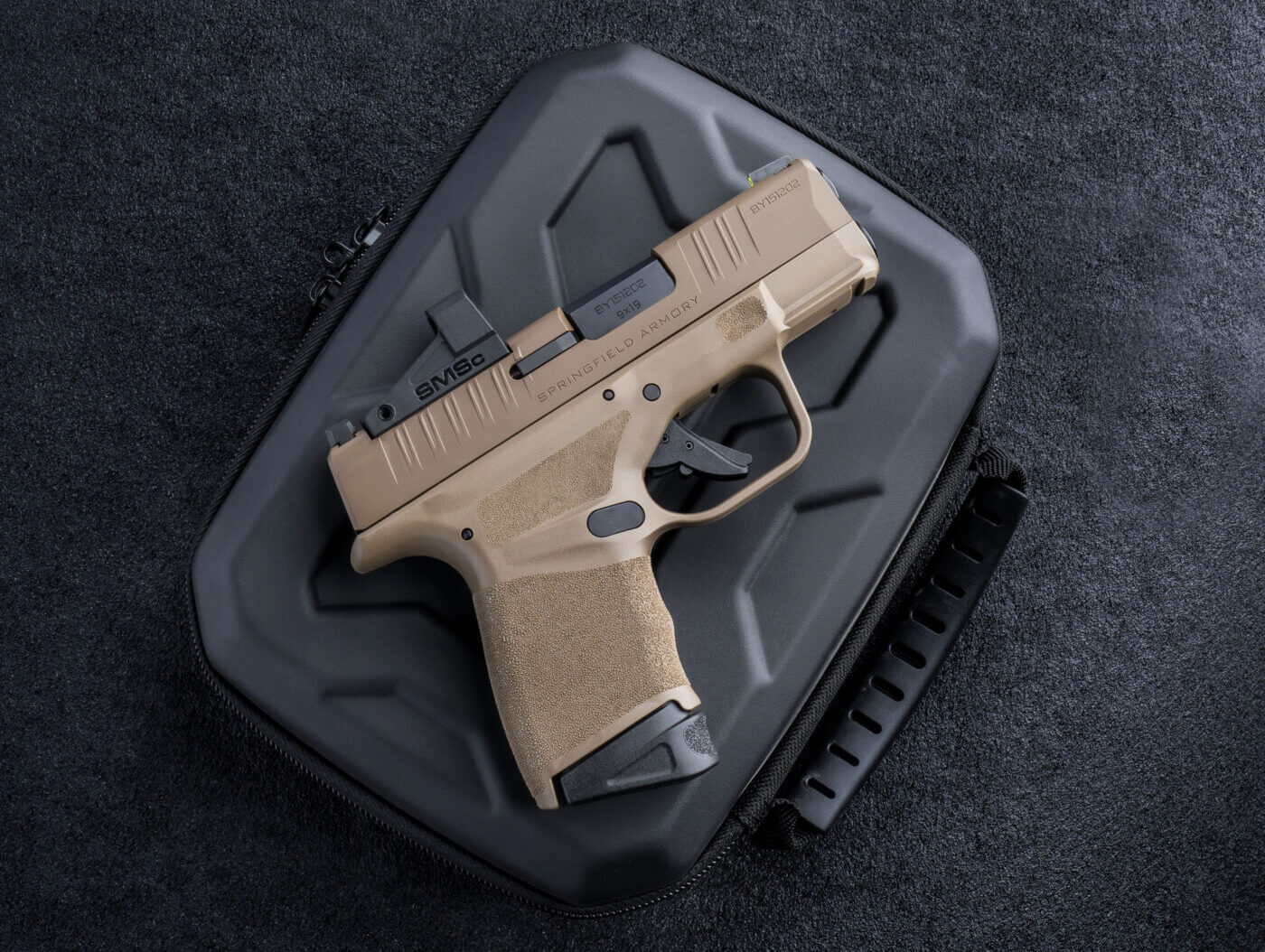 Springfield Armory Hellcat FDE with Vaultek safe