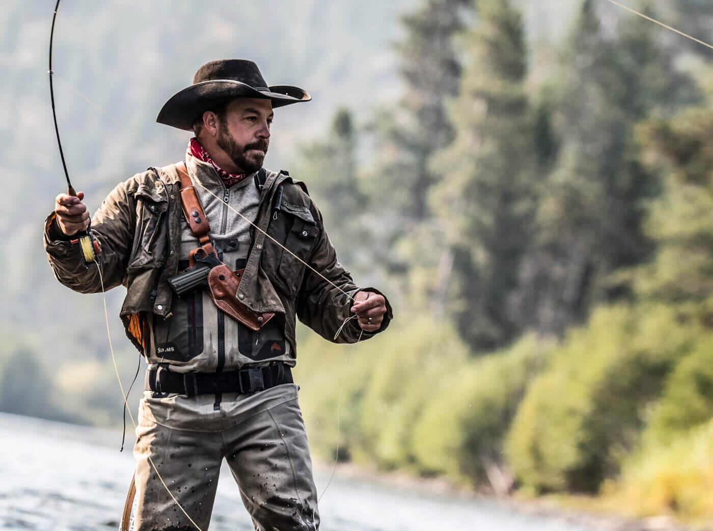 Fly fishing with a 1911 for protection