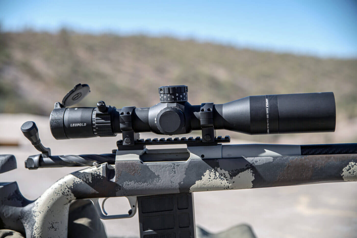 Leupold Mark 5HD 3.6-18x44 scope mounted to a Waypoint