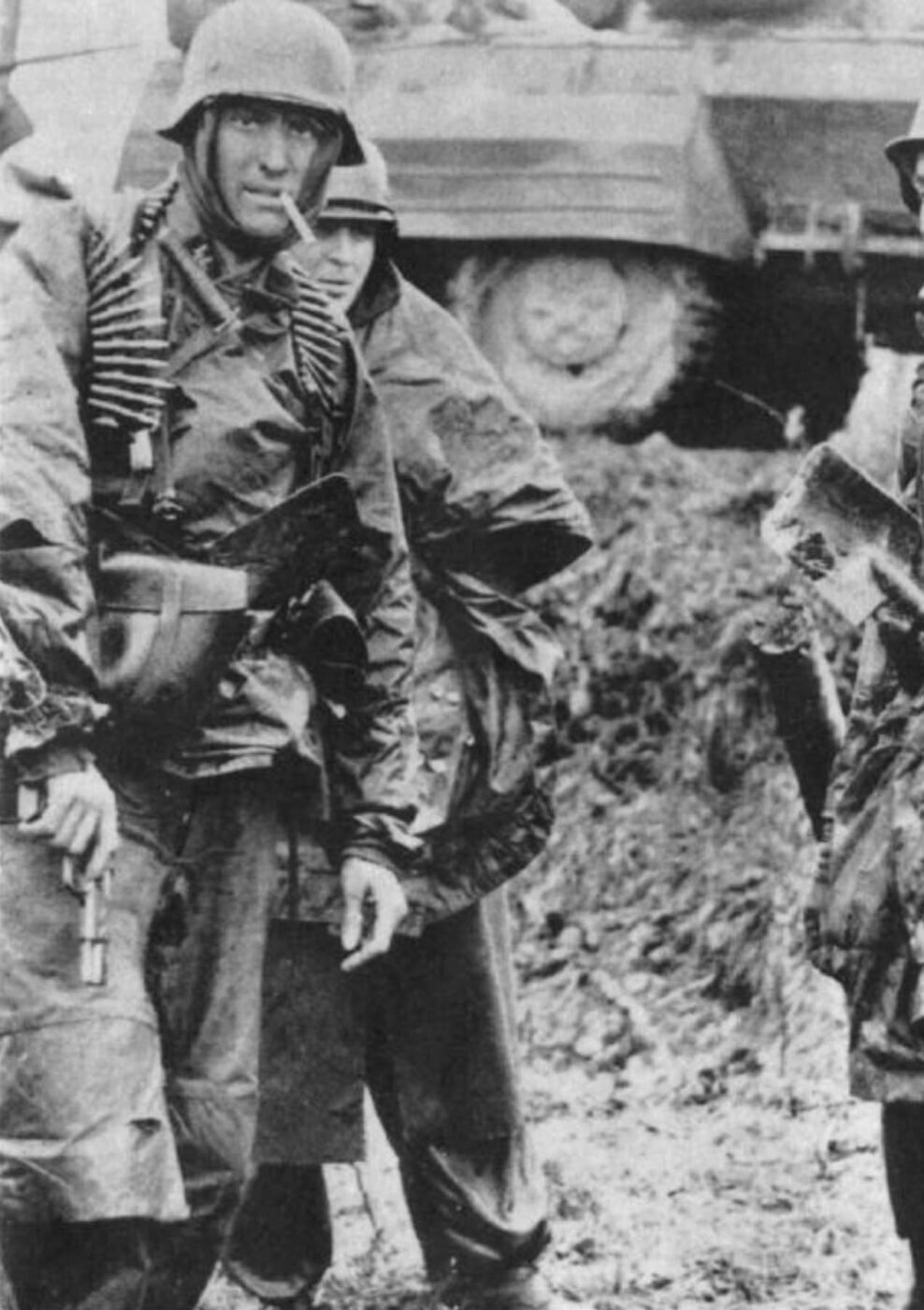 Waffen SS soldier with FN Hi-Power Pistol in WWII