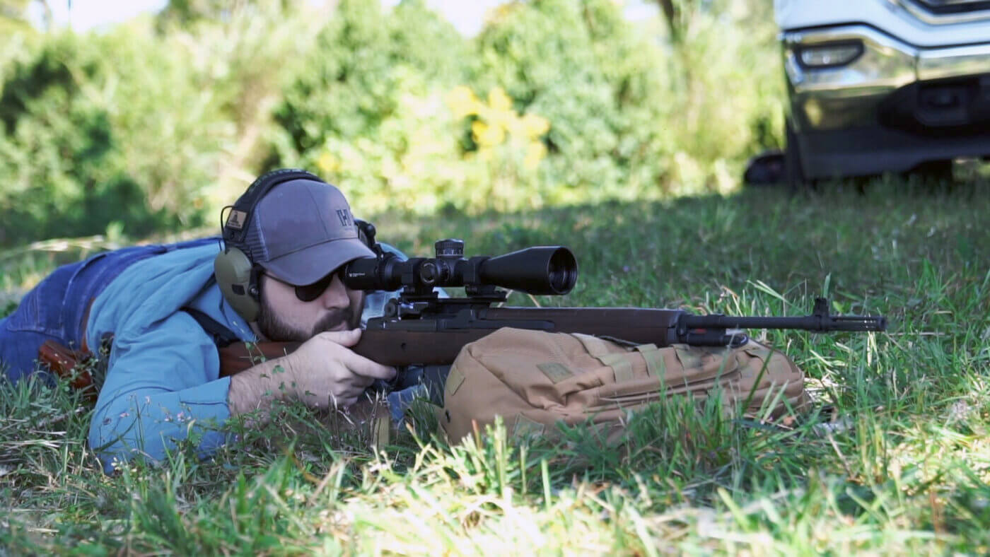 Shooting the M1A Loaded from a prone position