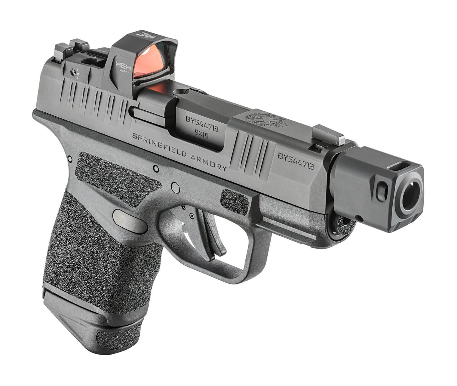 Hellcat RDP pistol with compensator