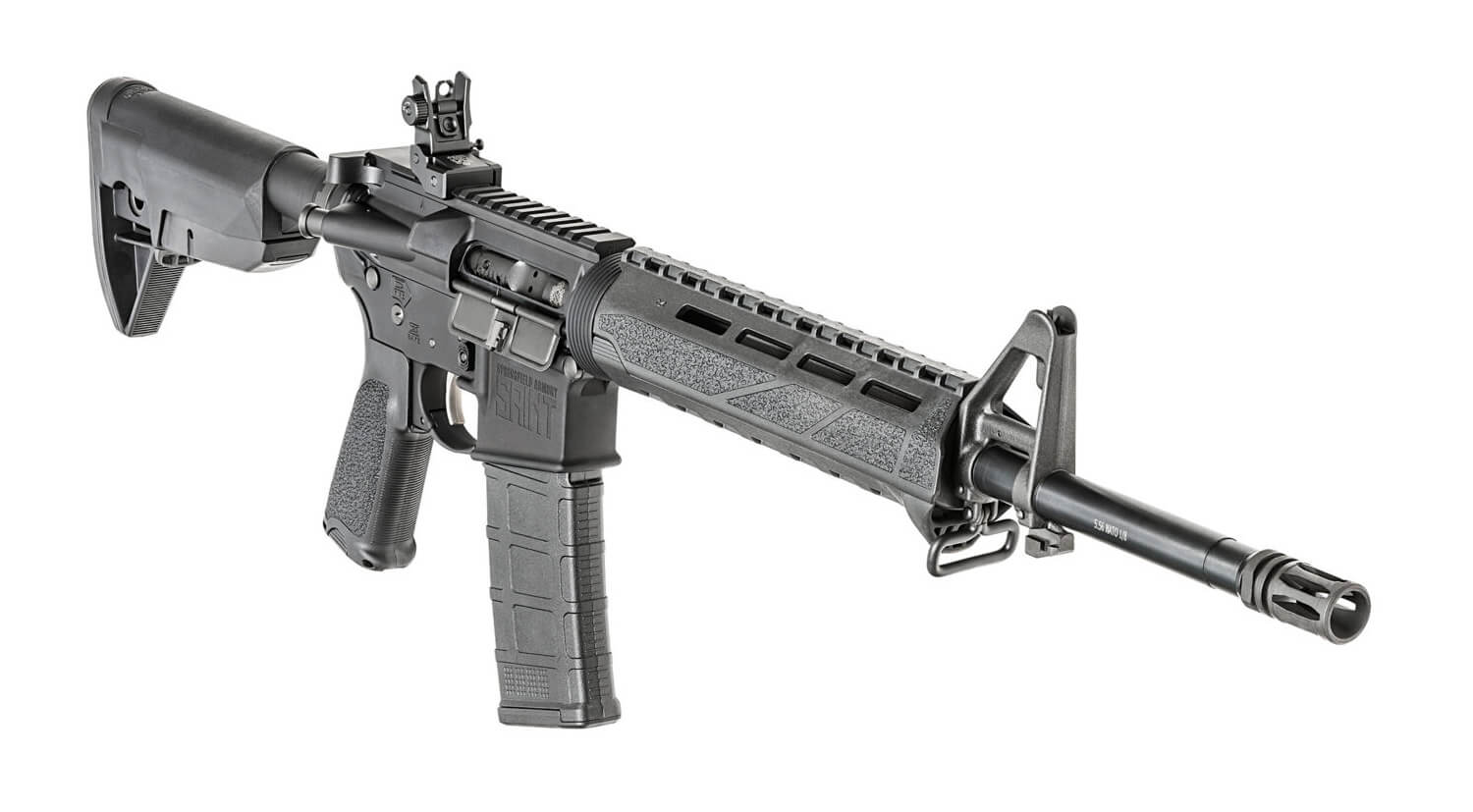 Springfield Armory SAINT rifle with a flash hider