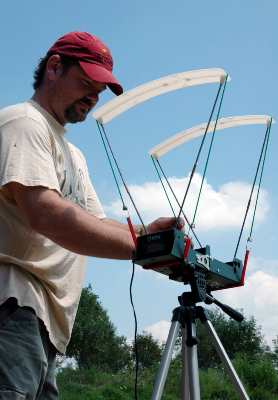 Chronograph testing of handloaded rifle round