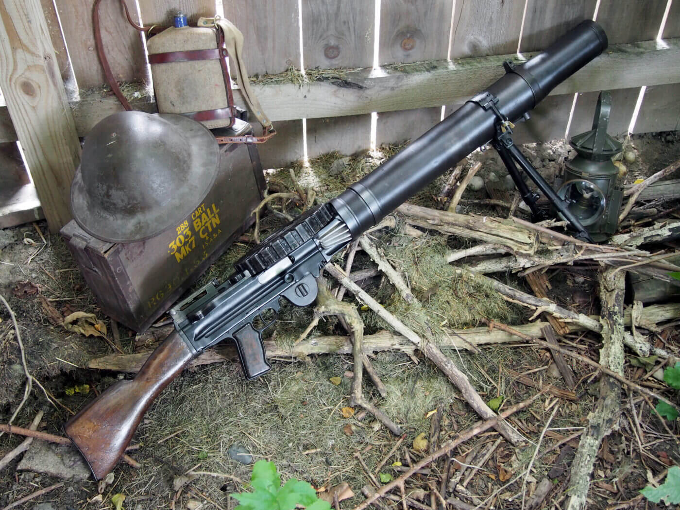 Lewis Gun used in trench warfare