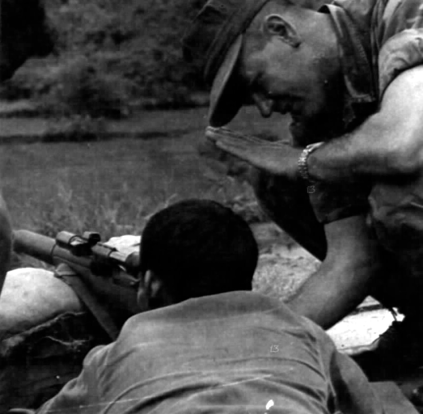 South Vietnam soldier with Springfield M1D rifle