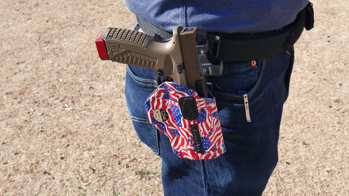 USPSA holster correct example