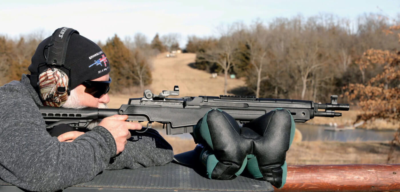 Shooting the M1A SOCOM 16 CQB from a bench