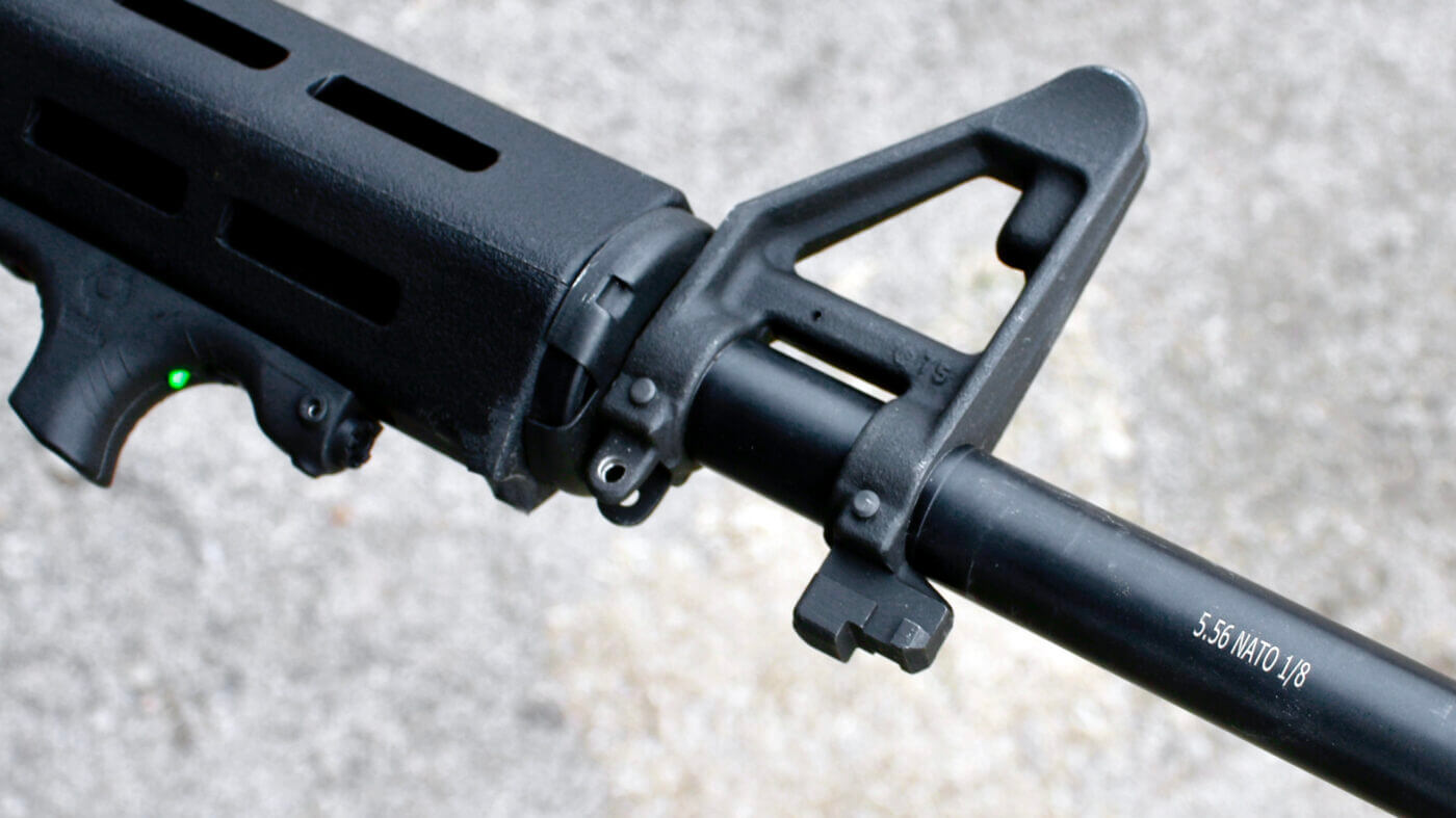 A2 front sight on rifle
