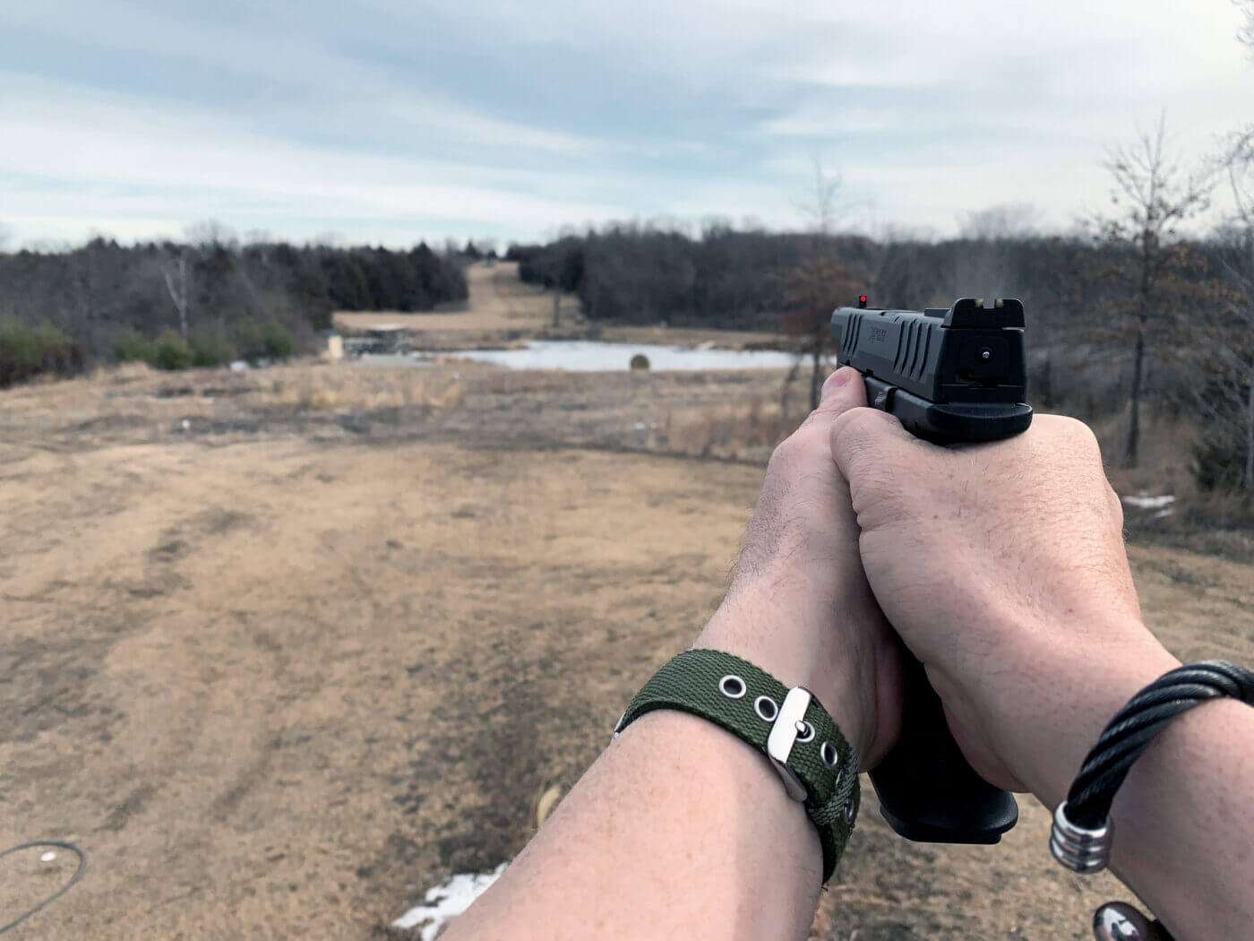 Long distance pistol shooting