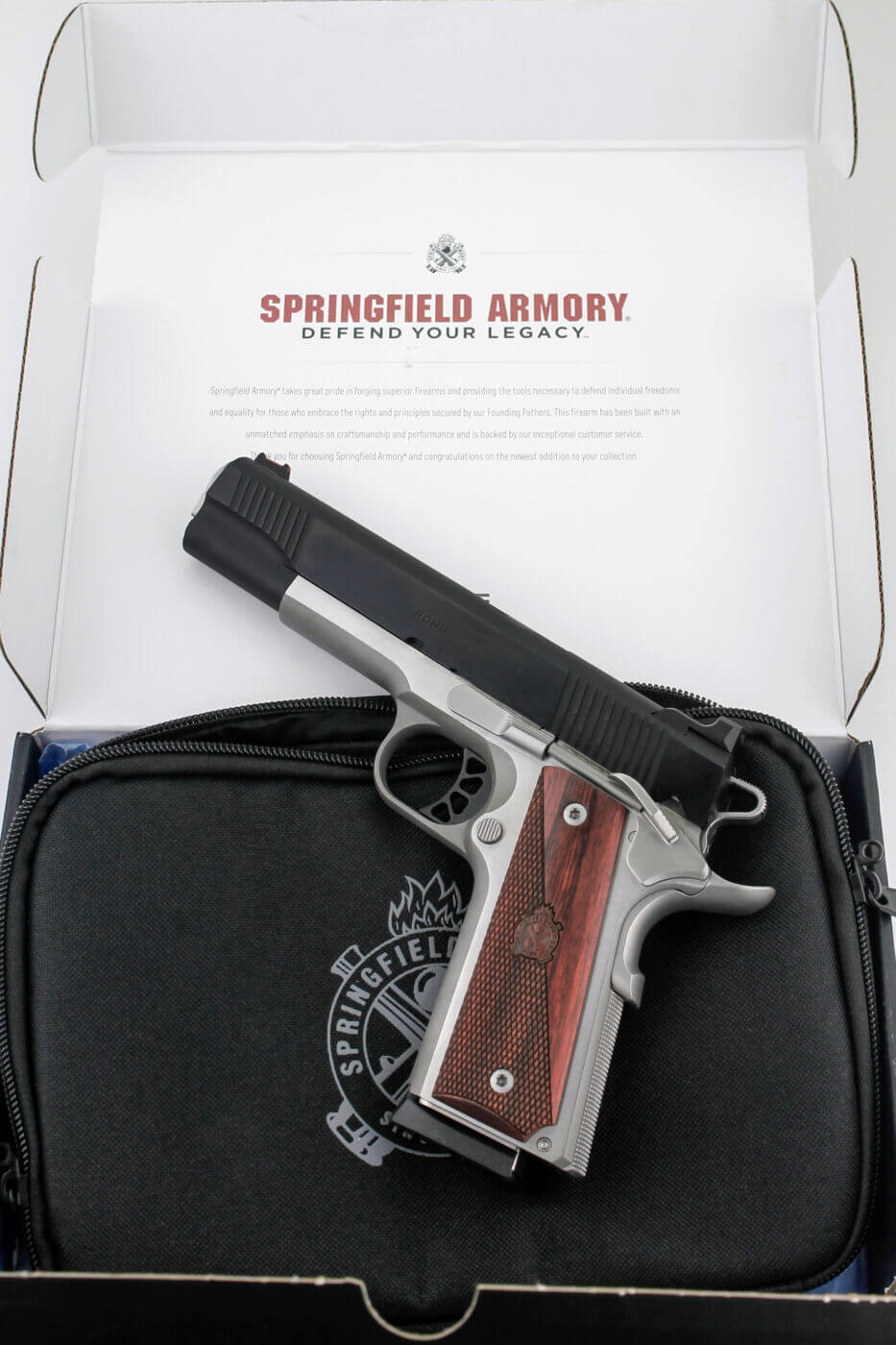 Springfield Armory 1911 Ronin in a box as delivered