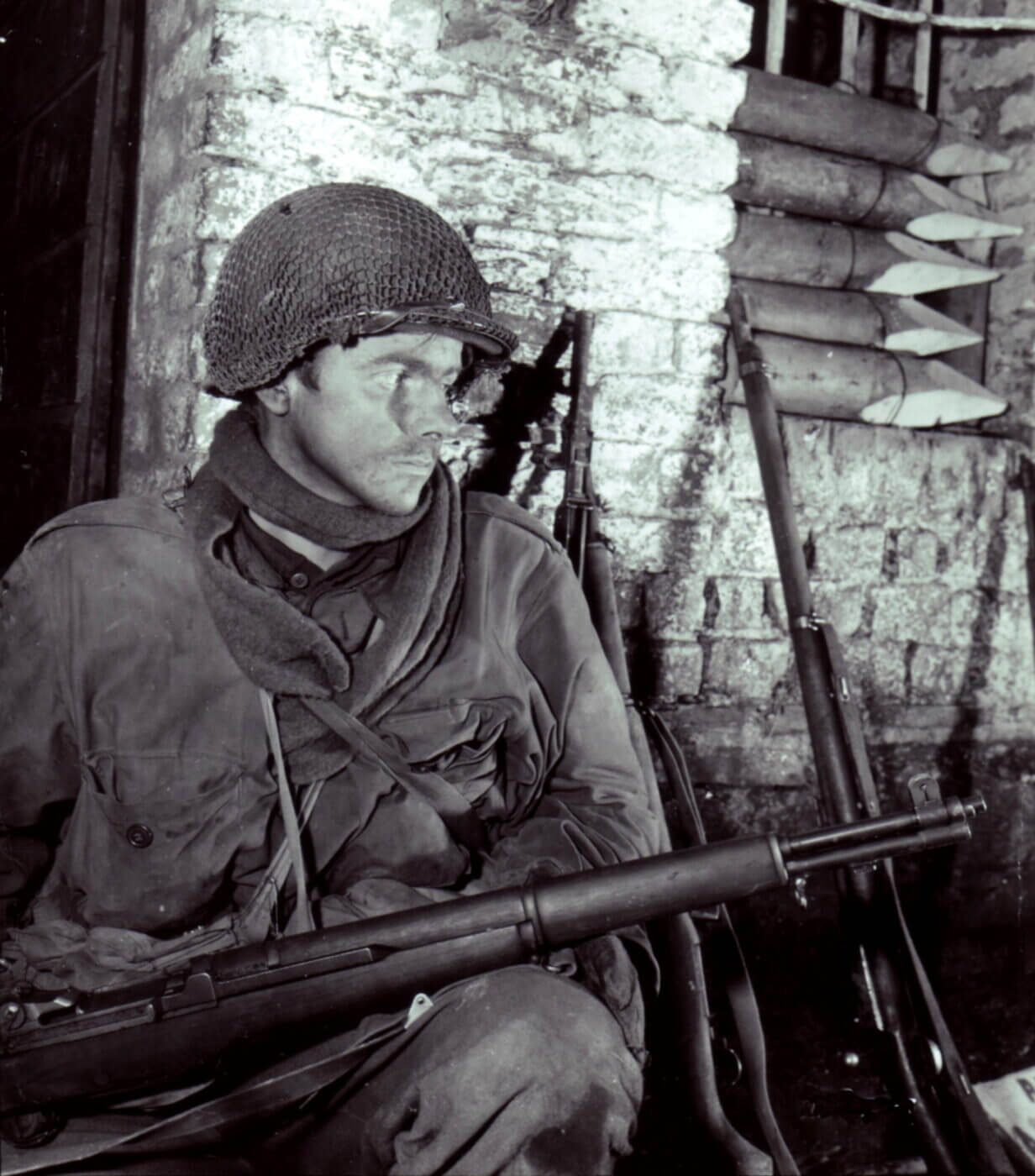 M1 Garand held by GI of the 69th Infantry Division in Germany