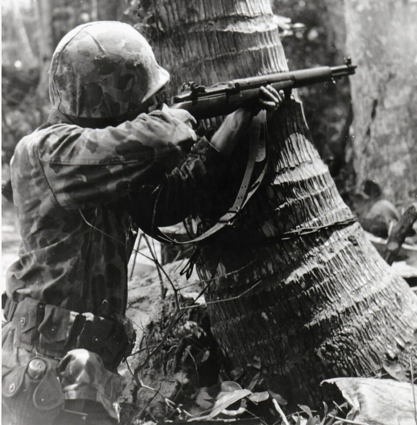 USMC sniper on Bougainville