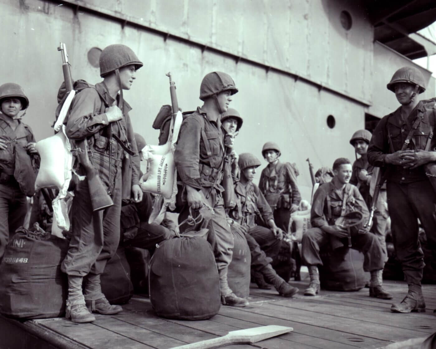 32nd Infantry Division with M1 Garand rifles in Australia in 1942