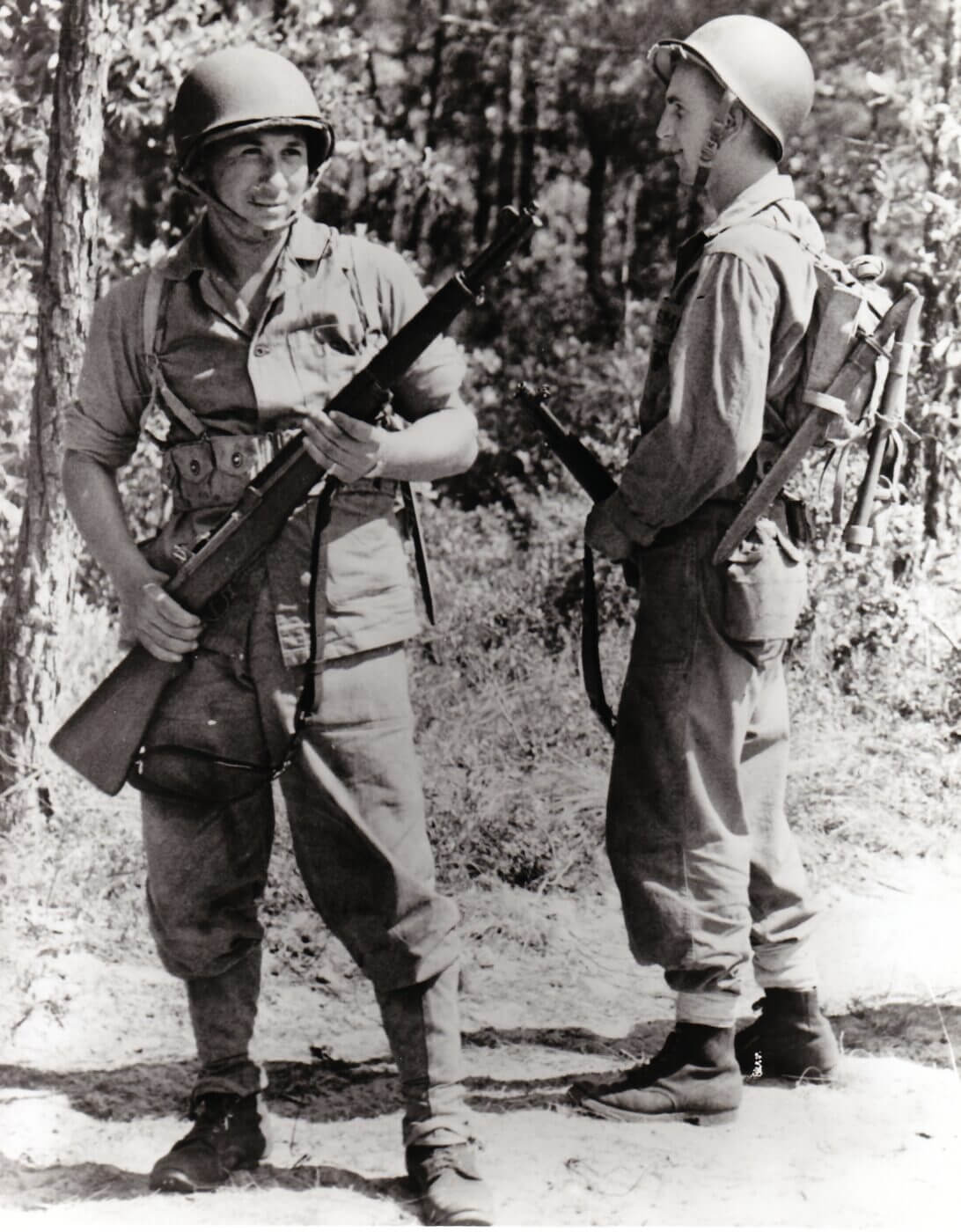 M1 Garand rifle with Marine Raiders in 1943