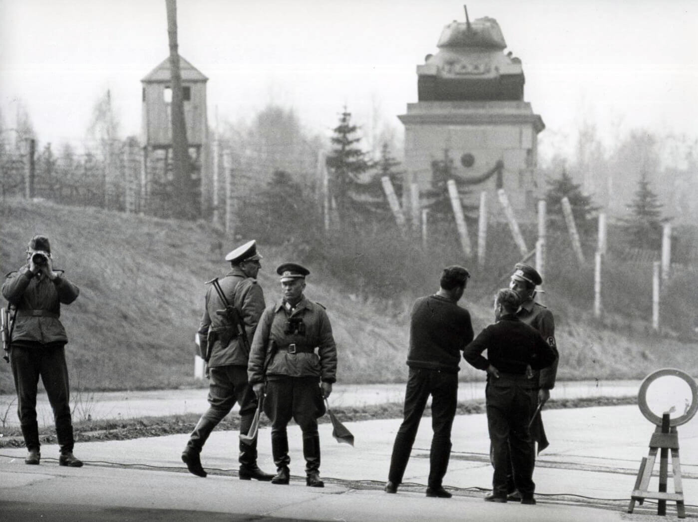 East German soldiers with AK-47s