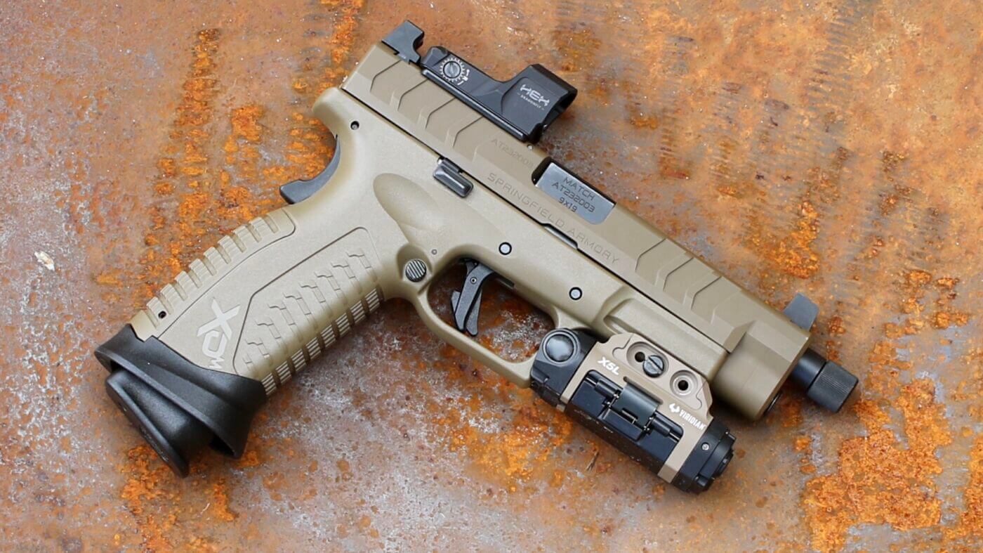 FDE color on Springfield Armory polymer pistol