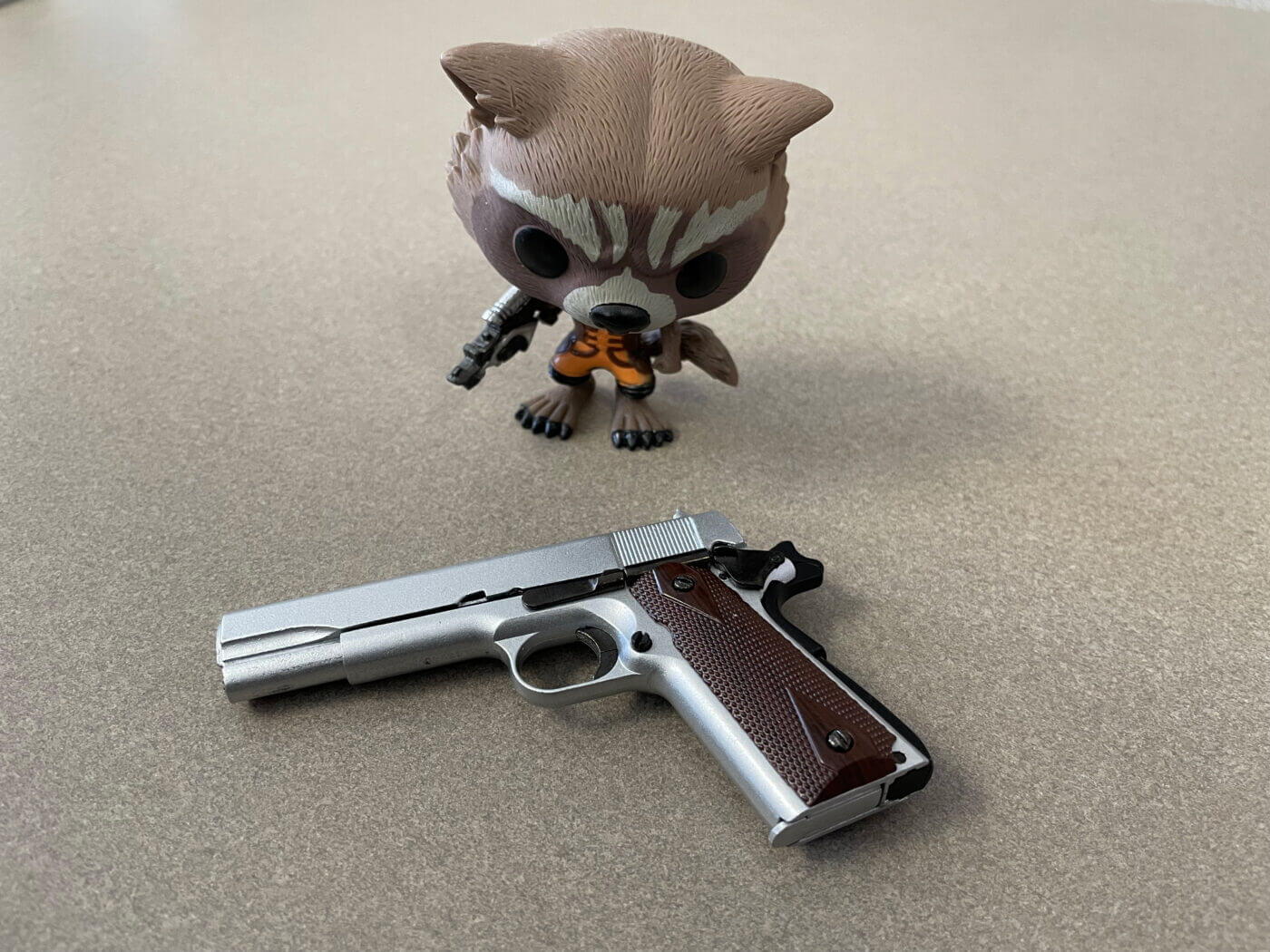 Rocket raccoon with 1911 from GoatGuns